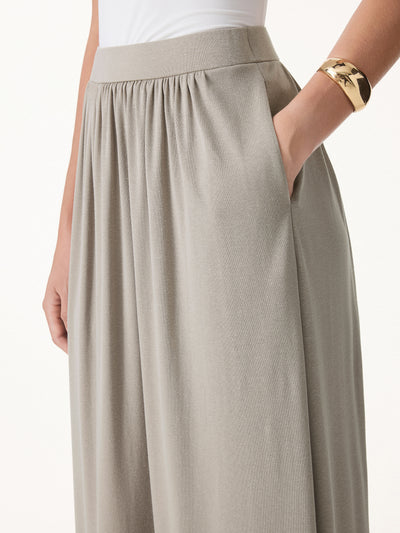 Maxirock aus weichem Strick in staubigem Khaki